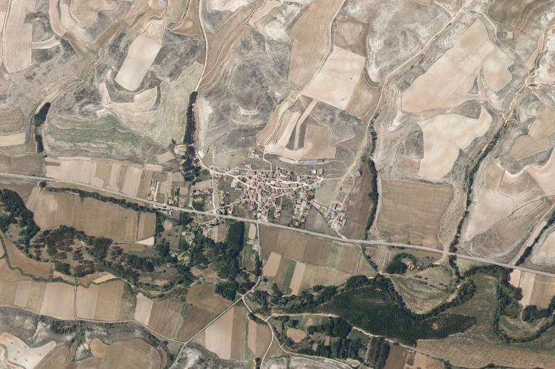 Ortofoto actual del núcleo de Aldealengua de Santa María