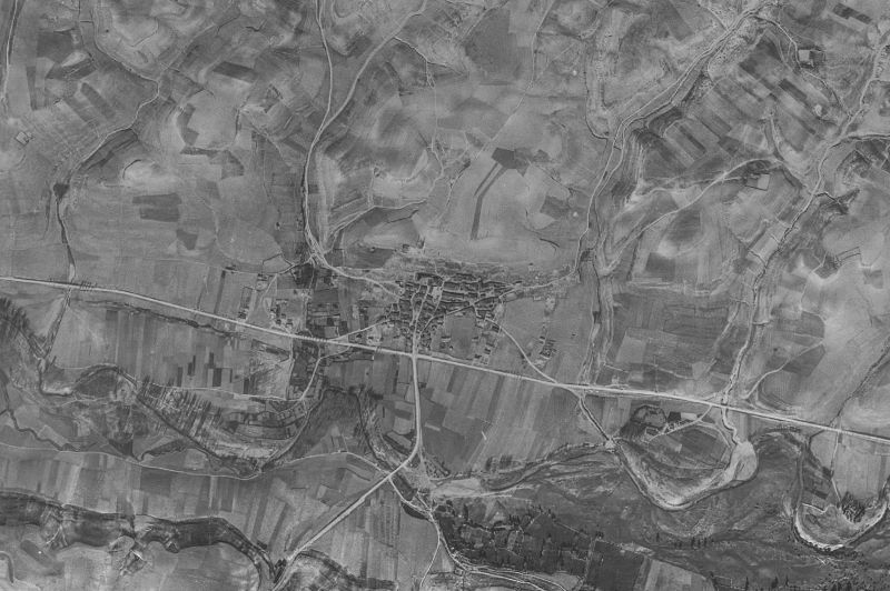 Ortofoto de 1956-1957 del núcleo de Aldealengua de Santa María