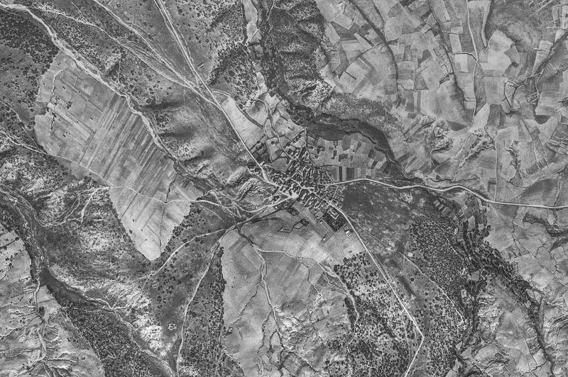 Ortofoto de 1956-1957 del núcleo de Aldeanueva de la Serrezuela