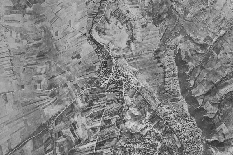 Ortofoto de 1956-1957 del núcleo de Aldehorno