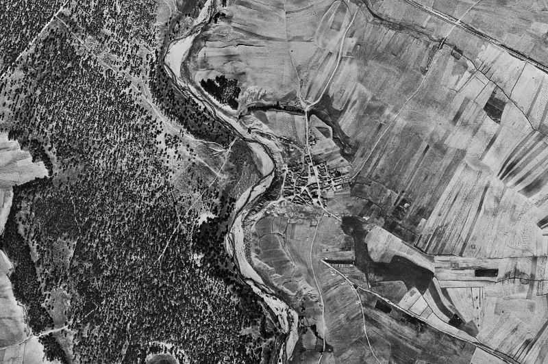 Ortofoto de 1956-1957 del núcleo de Anaya