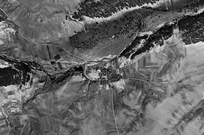 Ortofoto de 1956-1957 del núcleo de Añe