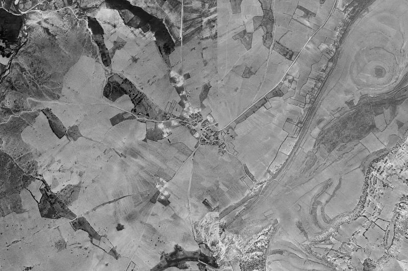 Ortofoto de 1956-1957 del núcleo de Arahuetes