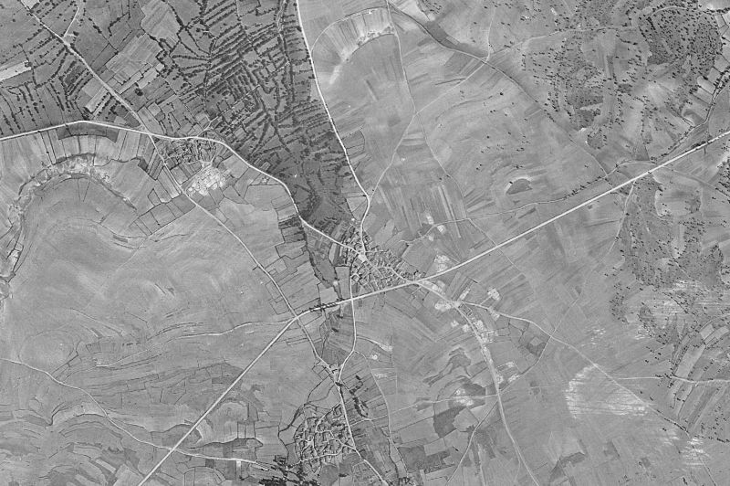 Ortofoto de 1956-1957 del núcleo de Arcones