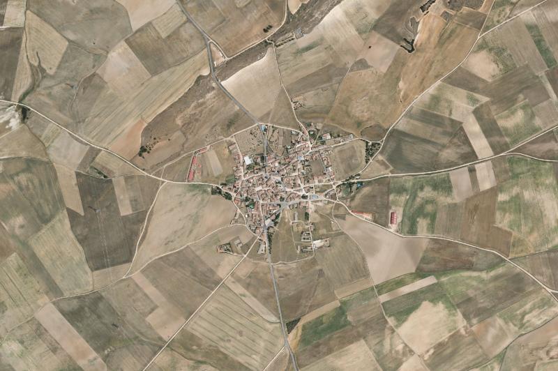 Ortofoto actual del núcleo de Armuña