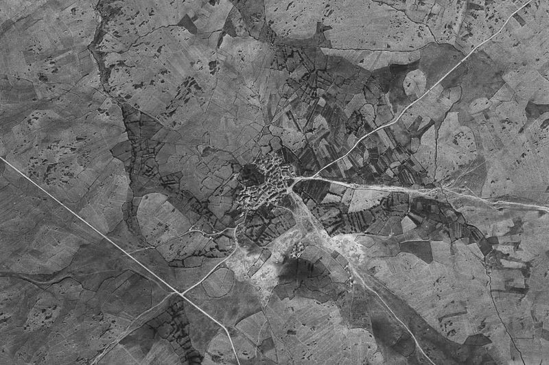 Ortofoto de 1956-1957 del núcleo de Basardilla