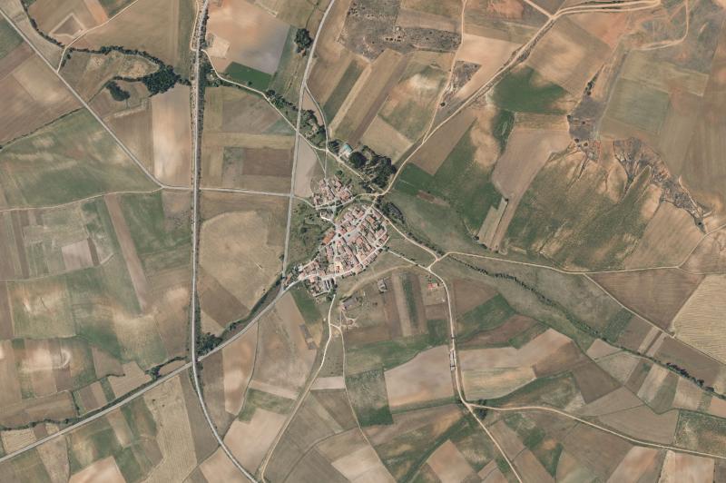Ortofoto actual del núcleo de Bercimuel