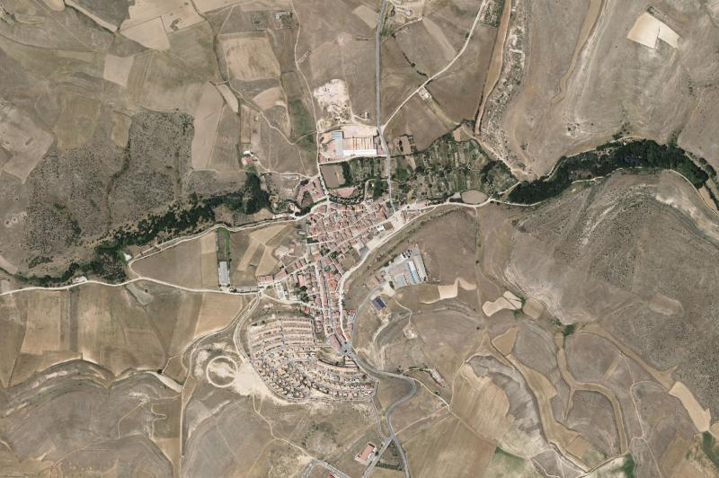 Ortofoto actual del núcleo de Bernuy de Porreros