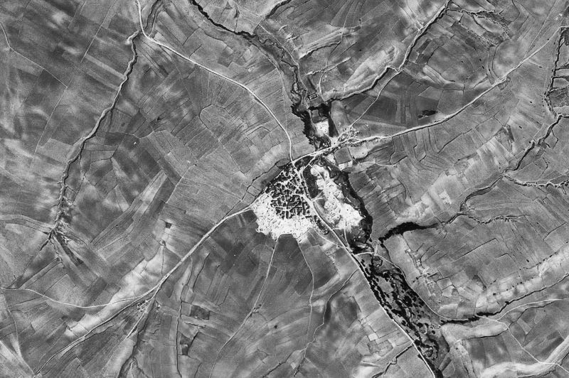Ortofoto de 1956-1957 del núcleo de Cabañas de Polendos