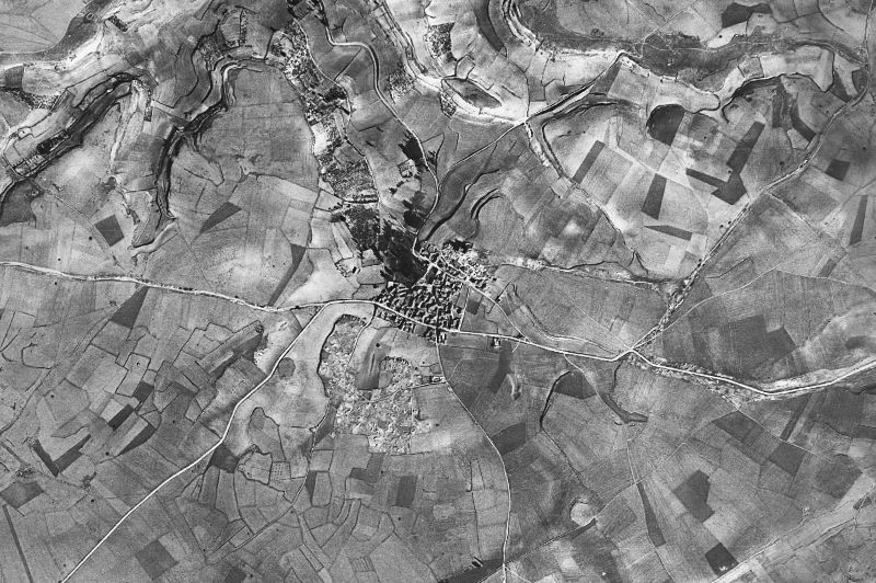 Ortofoto de 1956-1957 del núcleo de Calabazas de Fuentidueña