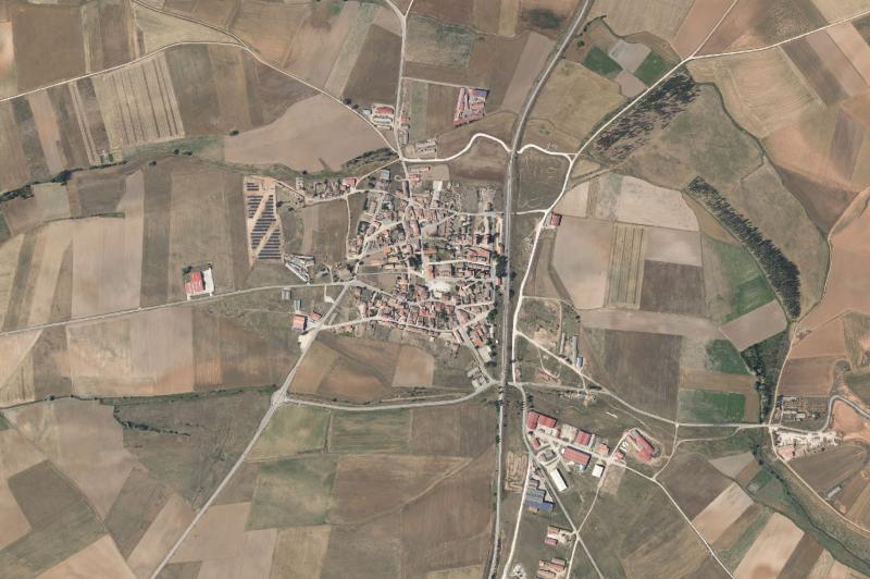Ortofoto actual del núcleo de Campo de San Pedro
