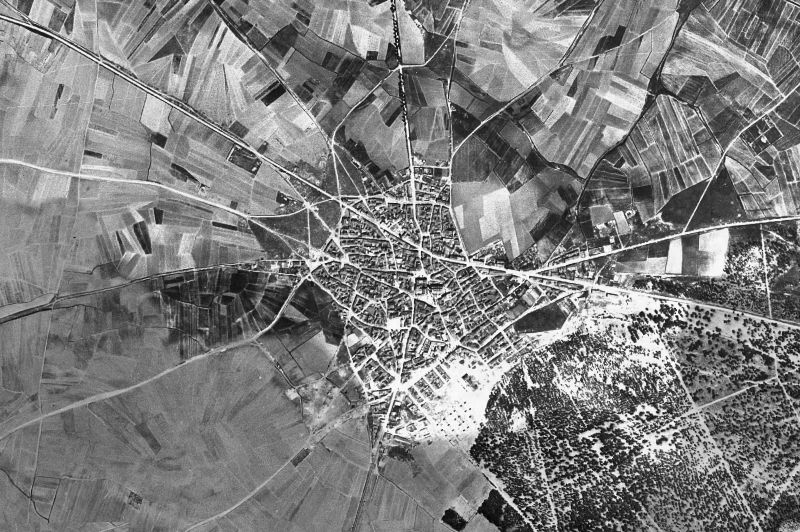 Ortofoto de 1956-1957 del núcleo de Cantalejo