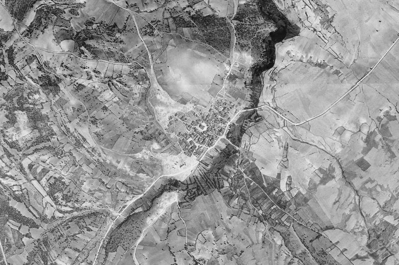 Ortofoto de 1956-1957 del núcleo de Casla