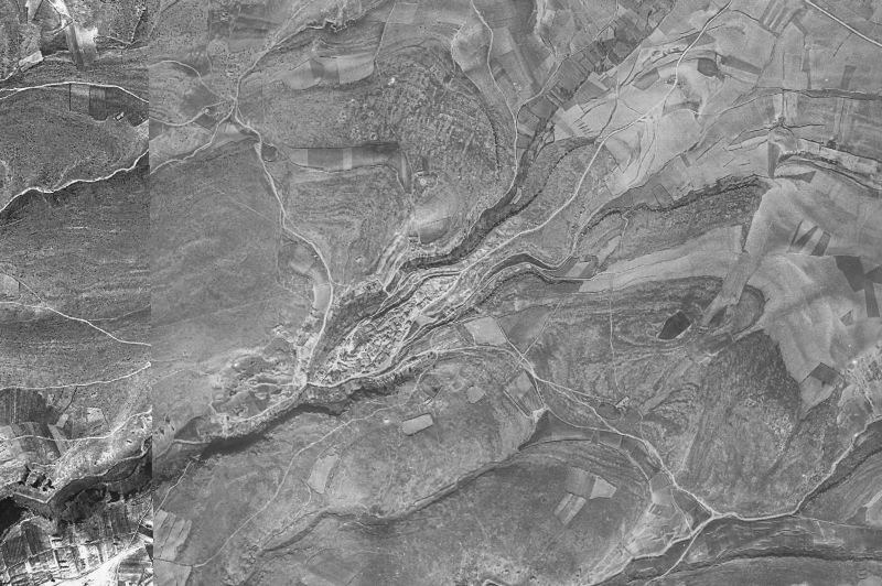 Ortofoto de 1956-1957 del núcleo de Castrojimeno