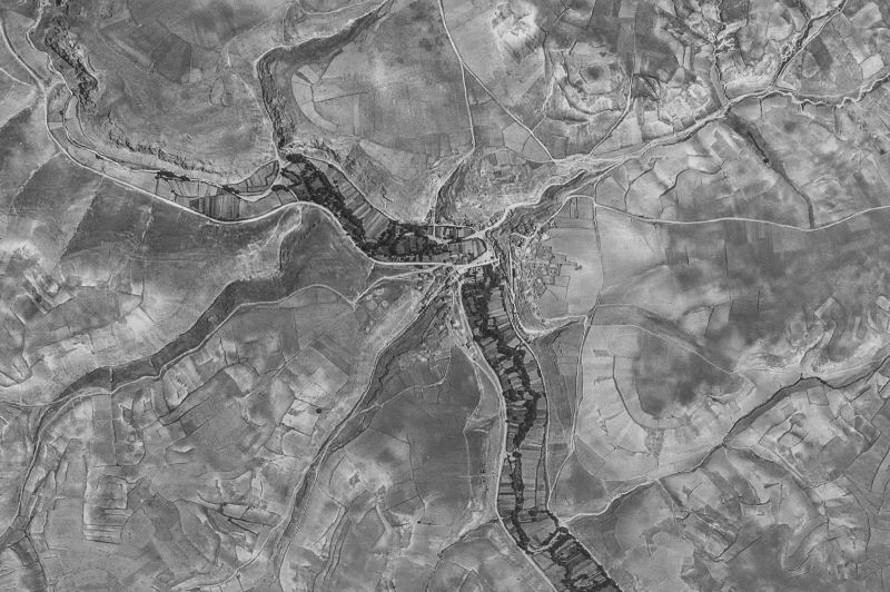 Ortofoto de 1956-1957 del núcleo de Castroserna de Abajo