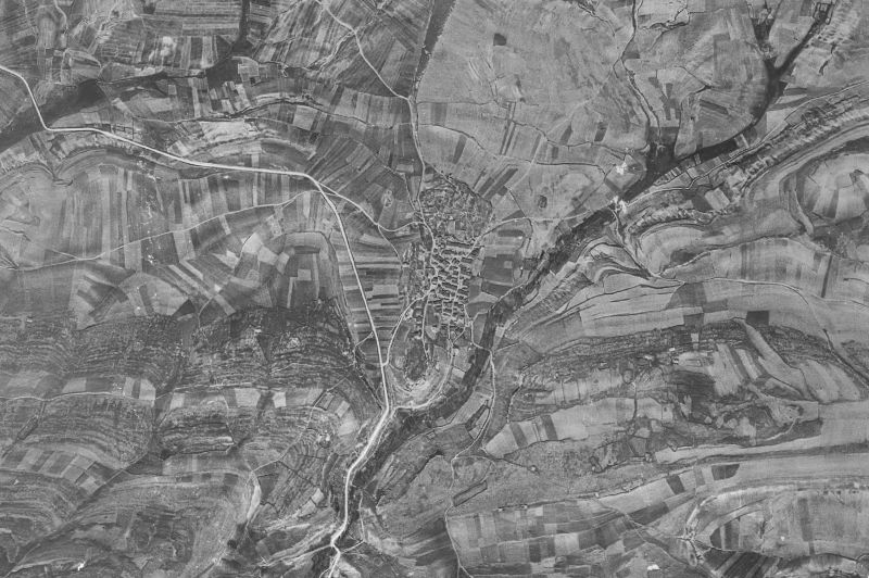 Ortofoto de 1956-1957 del núcleo de Castroserracín