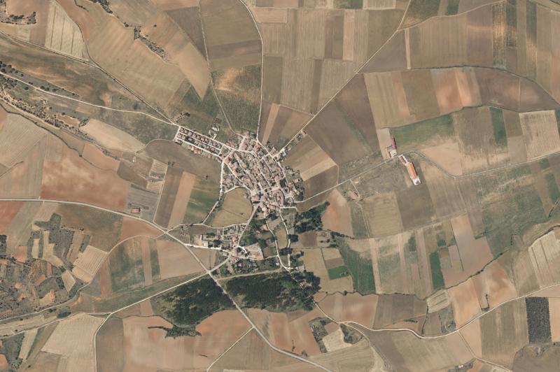 Ortofoto actual del núcleo de Cedillo de la Torre