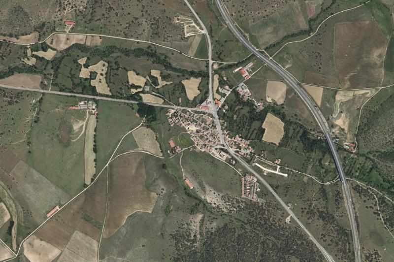 Ortofoto actual del núcleo de Cerezo de Abajo