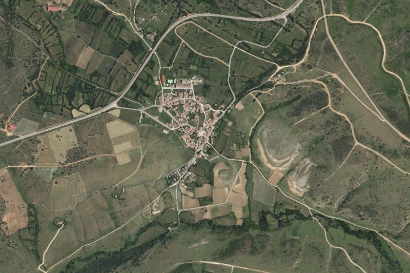 Ortofoto actual del núcleo de Cerezo de Arriba