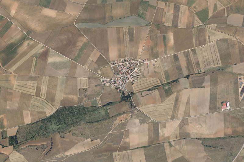 Ortofoto actual del núcleo de Cilleruelo de San Mamés