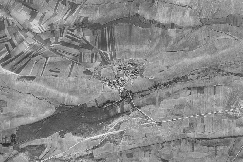 Ortofoto de 1956-1957 del núcleo de Cilleruelo de San Mamés
