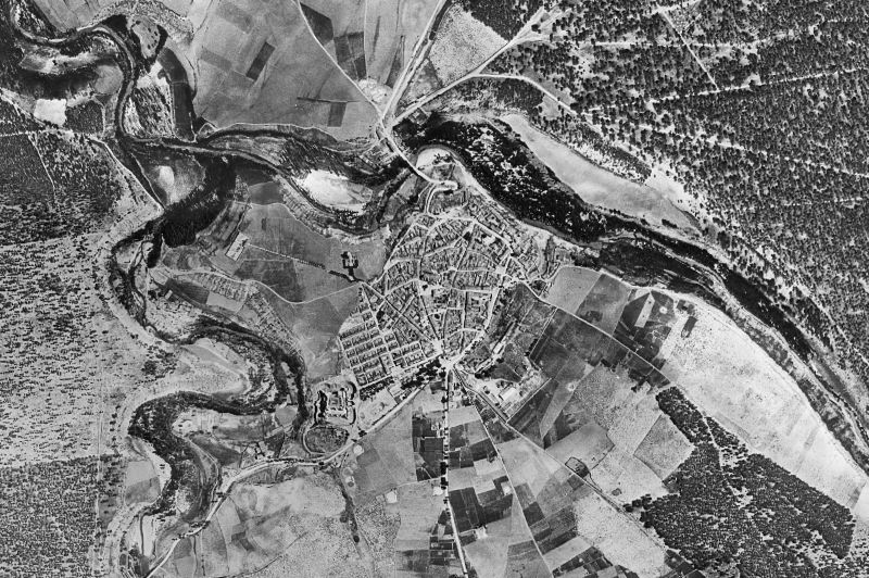 Ortofoto de 1956-1957 del núcleo de Coca