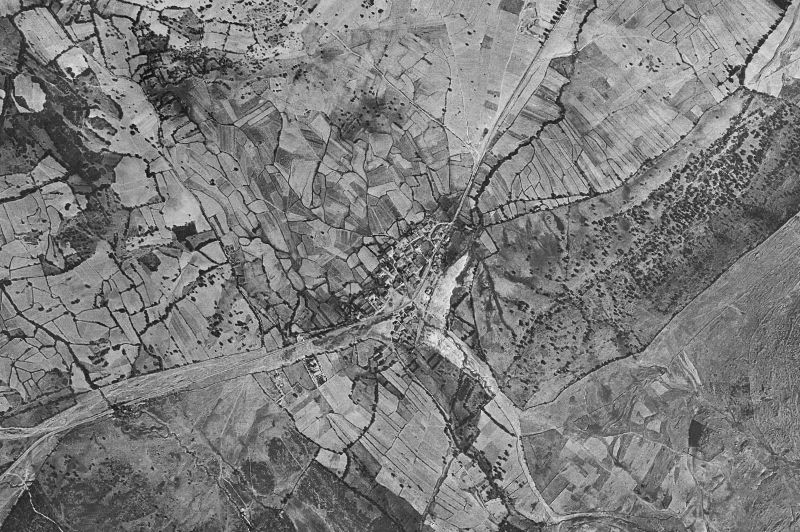 Ortofoto de 1956-1957 del núcleo de Collado Hermoso