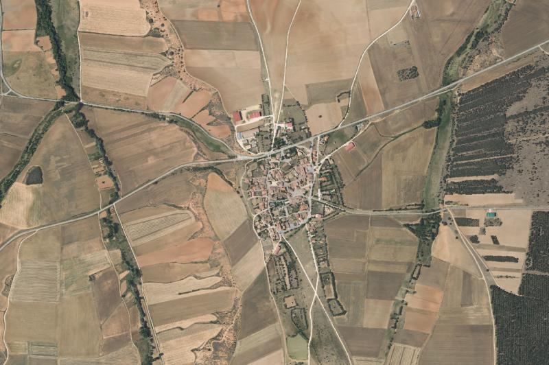 Ortofoto actual del núcleo de Corral de Ayllón