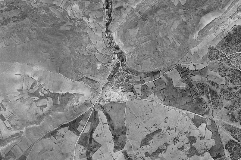 Ortofoto de 1956-1957 del núcleo de Cubillo