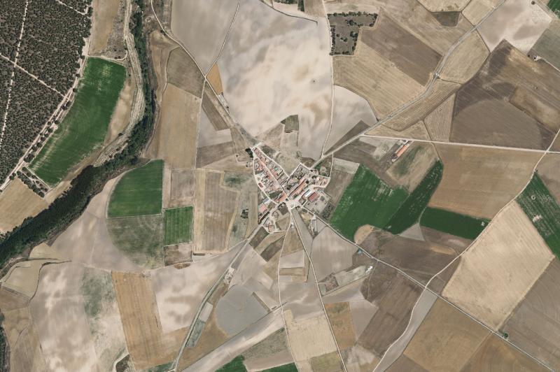 Ortofoto actual del núcleo de Donhierro