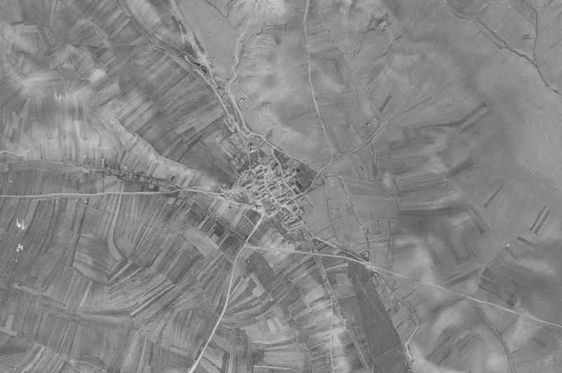 Ortofoto de 1956-1957 del núcleo de Encinas