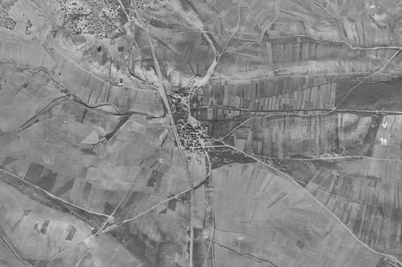 Ortofoto de 1956-1957 del núcleo de Fresno de la Fuente