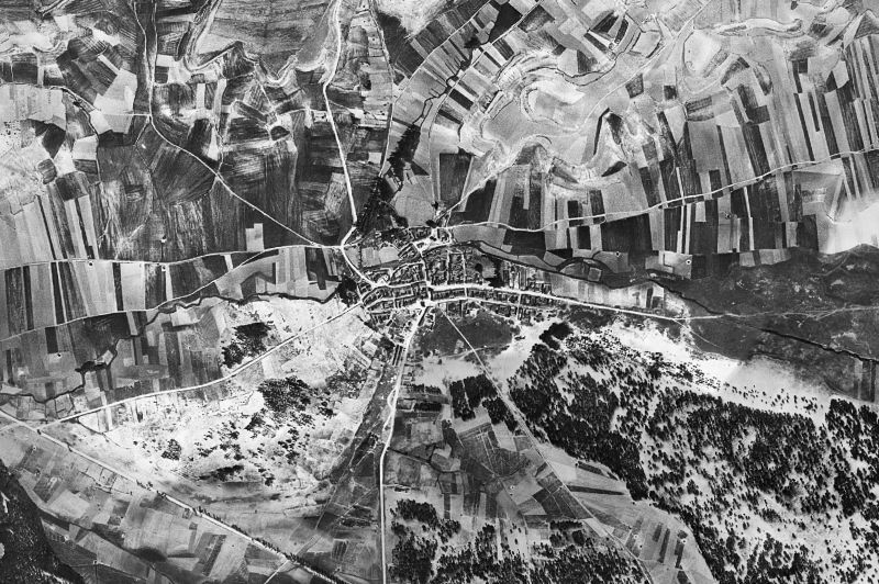 Ortofoto de 1956-1957 del núcleo de Frumales