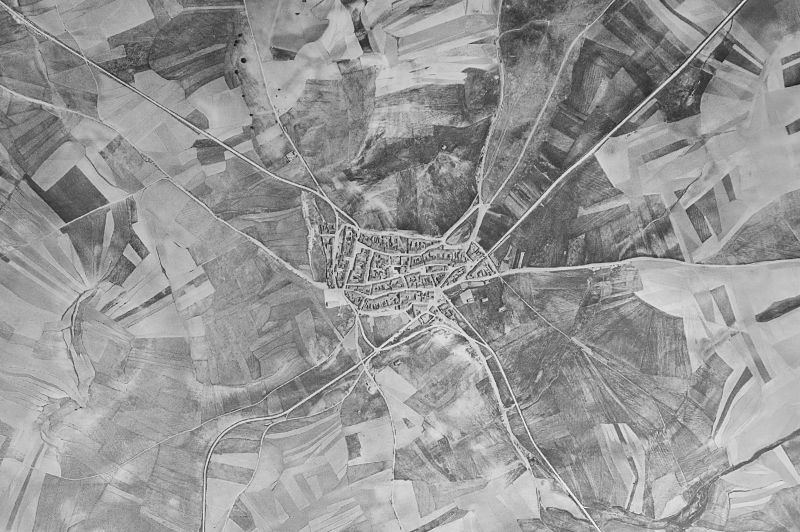 Ortofoto de 1956-1957 del núcleo de Fuente de Santa Cruz