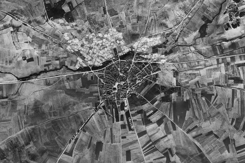 Ortofoto de 1956-1957 del núcleo de Fuentepelayo