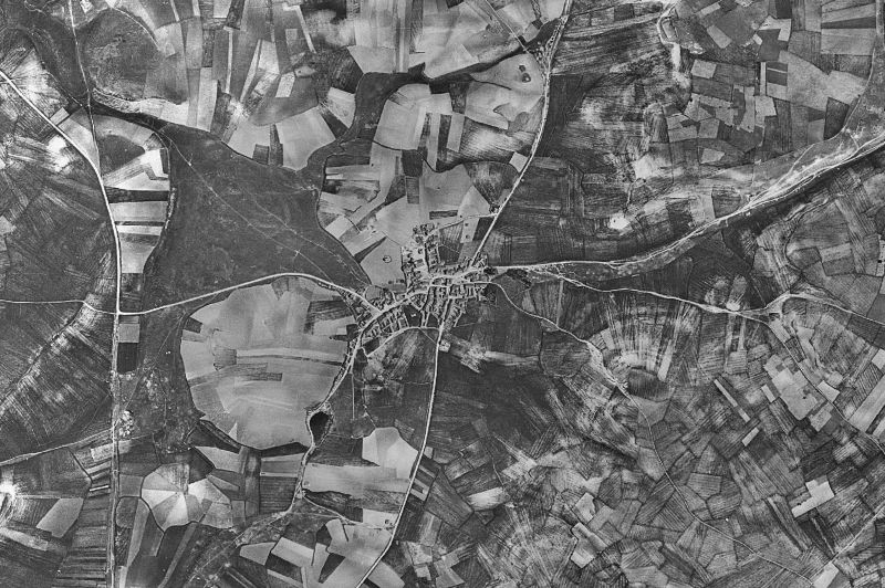 Ortofoto de 1956-1957 del núcleo de Fuentepiñel