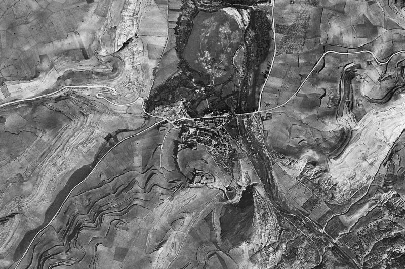 Ortofoto de 1956-1957 del núcleo de Fuentidueña