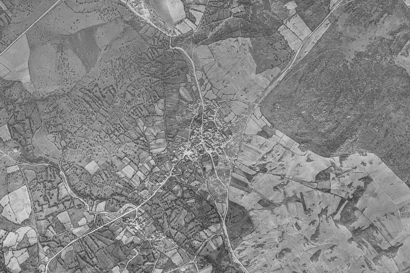 Ortofoto de 1956-1957 del núcleo de Gallegos