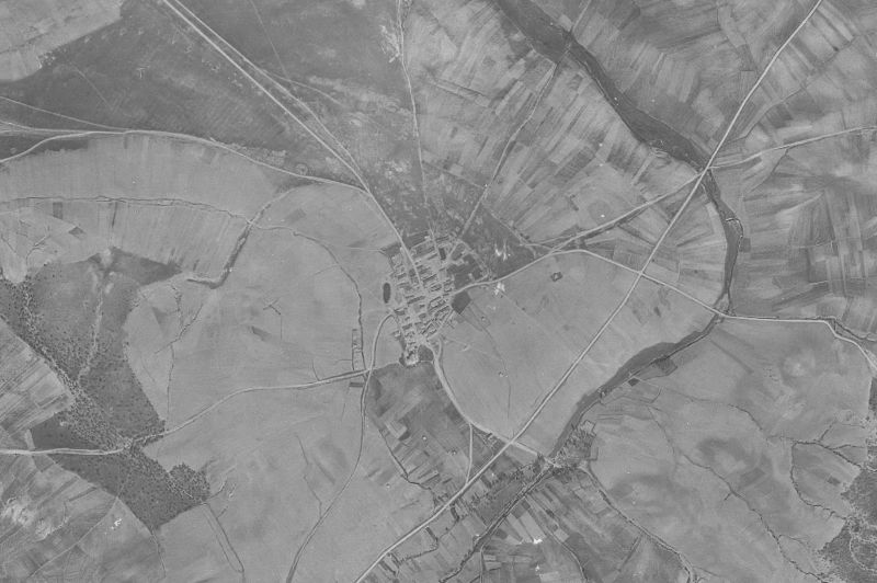 Ortofoto de 1956-1957 del núcleo de Grajera
