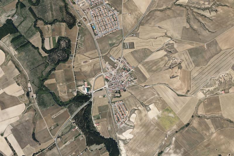 Ortofoto actual del núcleo de Hontanares de Eresma
