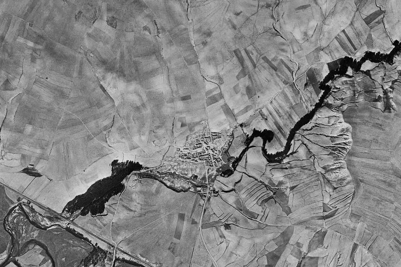 Ortofoto de 1956-1957 del núcleo de Los Huertos