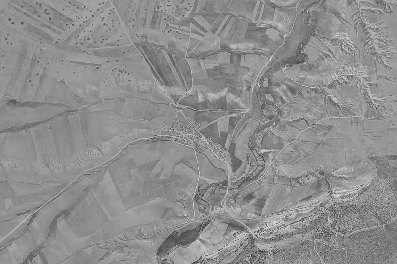 Ortofoto de 1956-1957 del núcleo de Ituero y Lama
