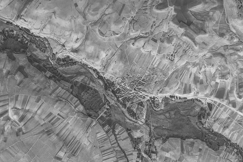 Ortofoto de 1956-1957 del núcleo de Languilla
