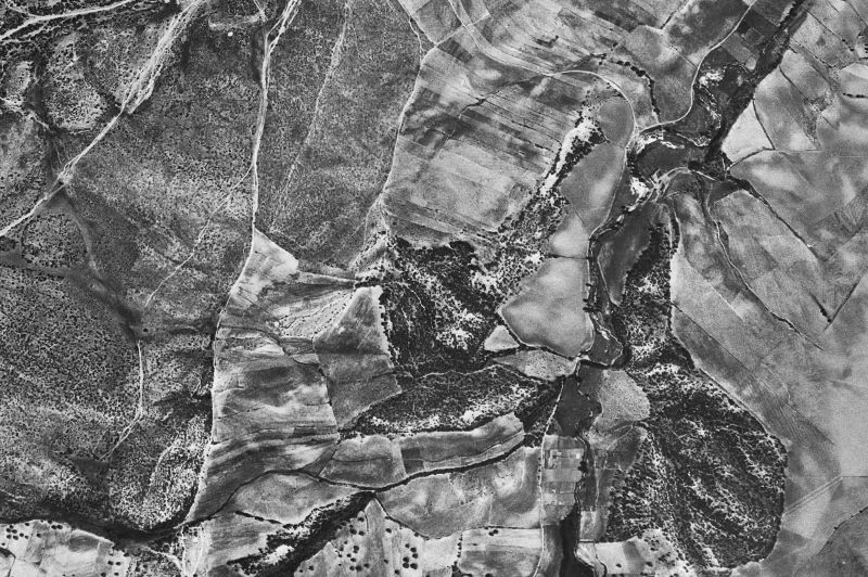Ortofoto de 1956-1957 del núcleo de Lastras del Pozo
