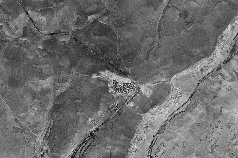 Ortofoto de 1956-1957 del núcleo de La Lastrilla