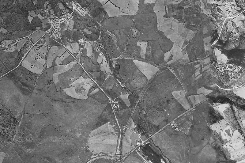 Ortofoto de 1956-1957 del núcleo de La Losa