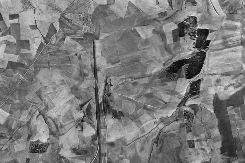 Ortofoto de 1956-1957 del núcleo de Martín Muñoz de las Posadas