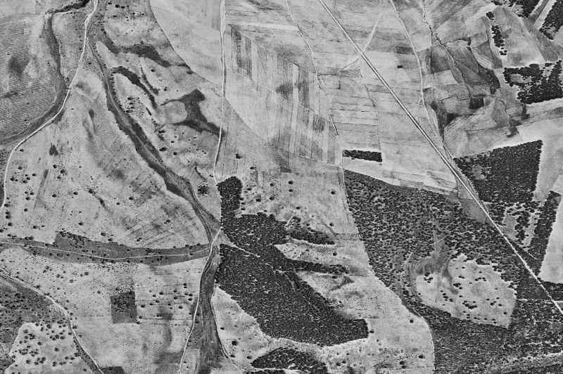 Ortofoto de 1956-1957 del núcleo de Marugán