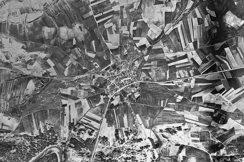 Ortofoto de 1956-1957 del núcleo de Mata de Cuéllar