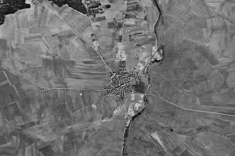 Ortofoto de 1956-1957 del núcleo de Melque de Cercos